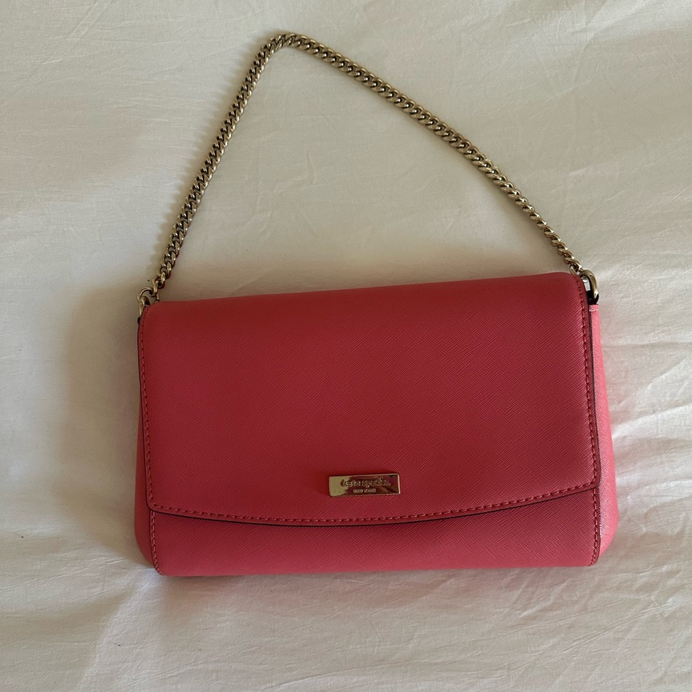 Kate Spade shoulder bag/ clutch / crossbody in warm guava